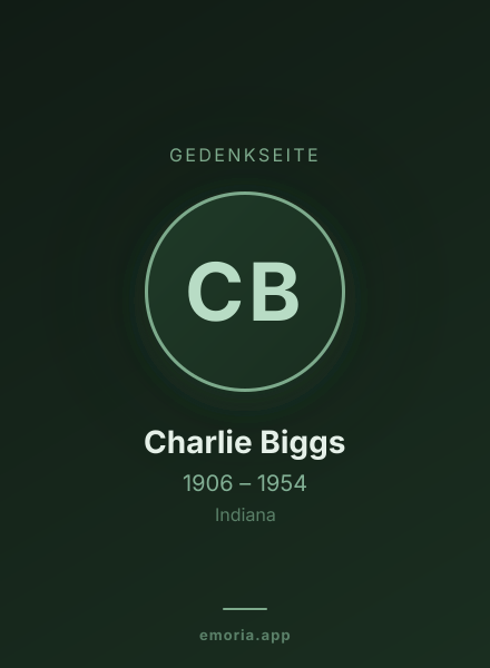 Gedenkportrait von Charlie Biggs