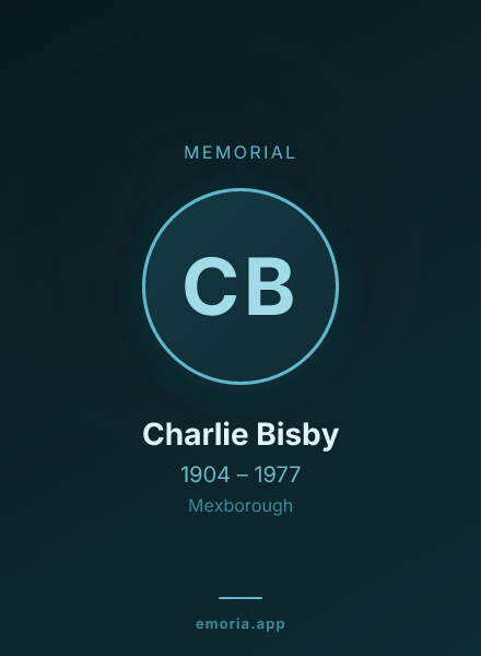 Memorial portrait of Charlie Bisby