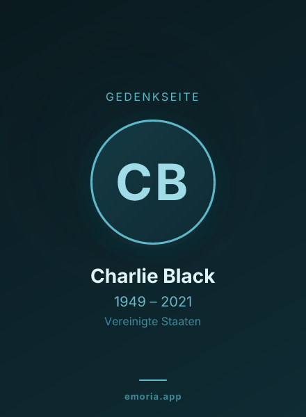 Gedenkportrait von Charlie Black