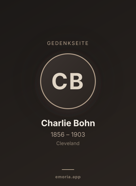 Gedenkportrait von Charlie Bohn