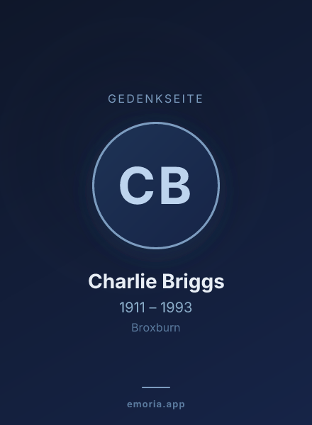 Gedenkportrait von Charlie Briggs