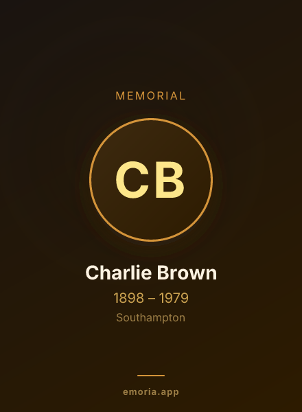 Memorial portrait of Charlie Brown