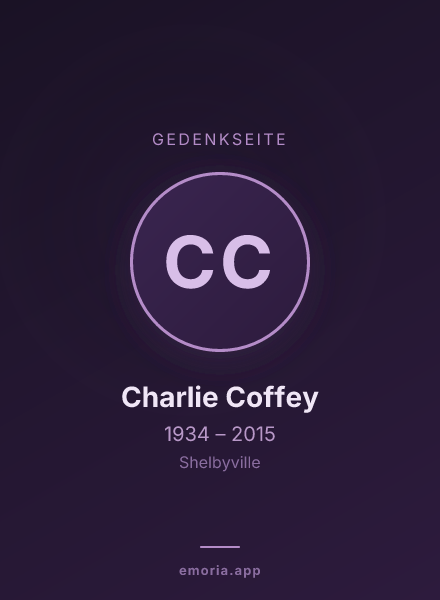 Gedenkportrait von Charlie Coffey