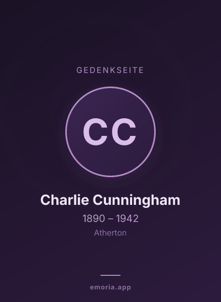 Gedenkportrait von Charlie Cunningham