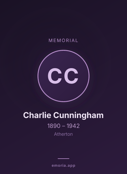 Memorial portrait of Charlie Cunningham