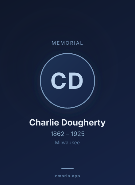 Memorial portrait of Charlie Dougherty