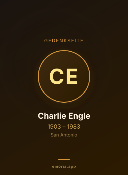 Gedenkportrait von Charlie Engle