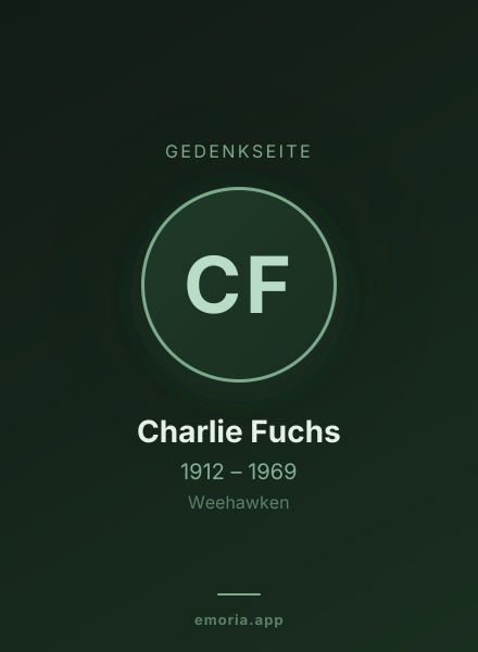 Gedenkportrait von Charlie Fuchs