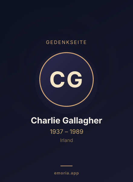 Gedenkportrait von Charlie Gallagher