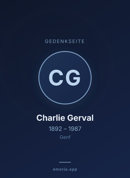 Gedenkportrait von Charlie Gerval