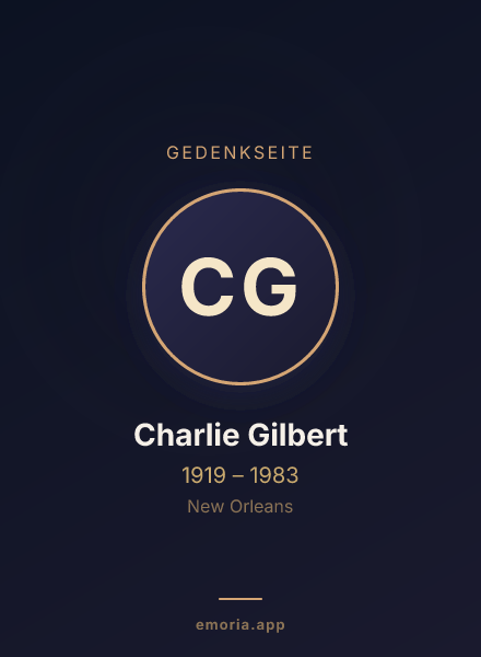 Gedenkportrait von Charlie Gilbert