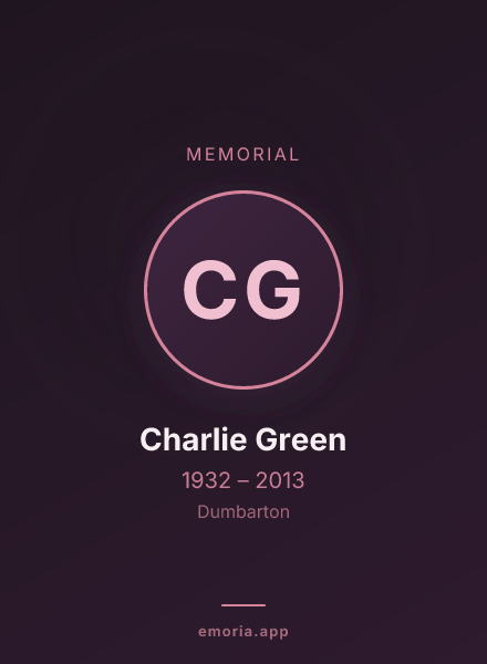 Memorial portrait of Charlie Green