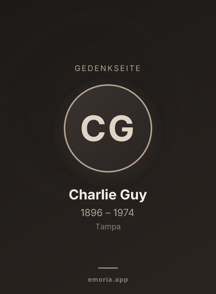 Gedenkportrait von Charlie Guy