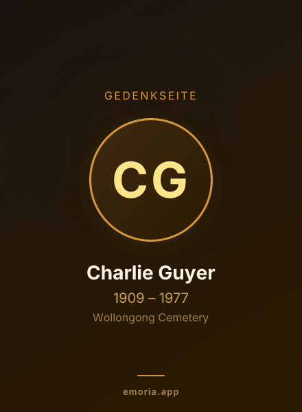 Gedenkportrait von Charlie Guyer