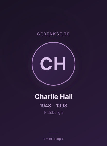 Gedenkportrait von Charlie Hall