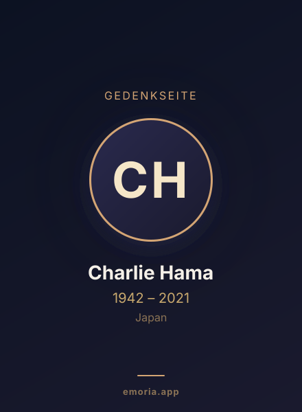 Gedenkportrait von Charlie Hama