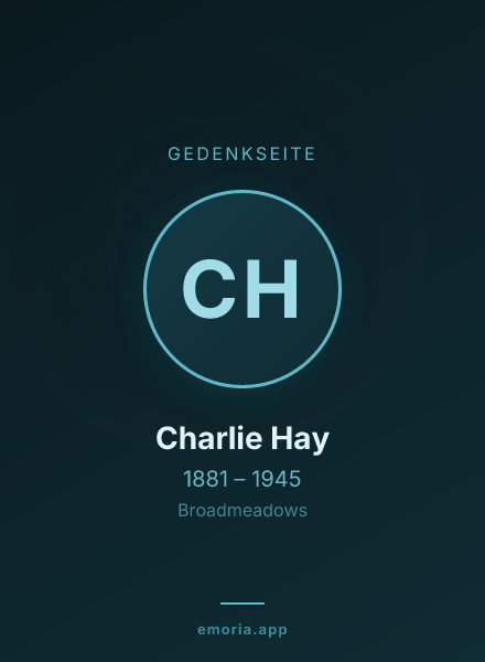 Gedenkportrait von Charlie Hay