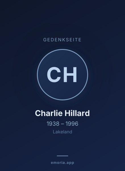 Gedenkportrait von Charlie Hillard