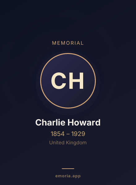 Memorial portrait of Charlie Howard