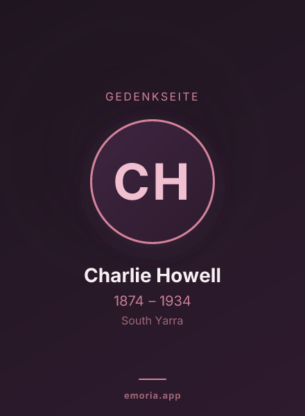 Gedenkportrait von Charlie Howell