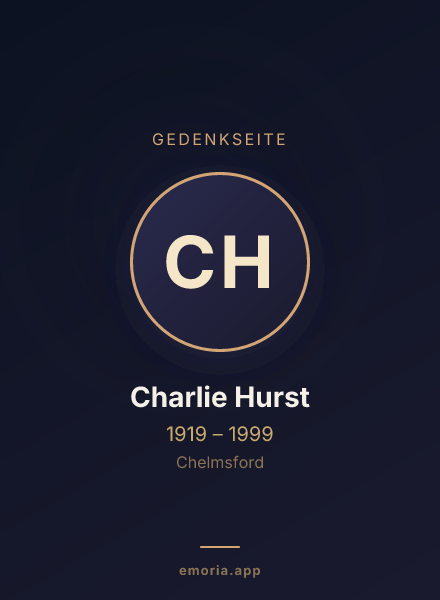 Gedenkportrait von Charlie Hurst
