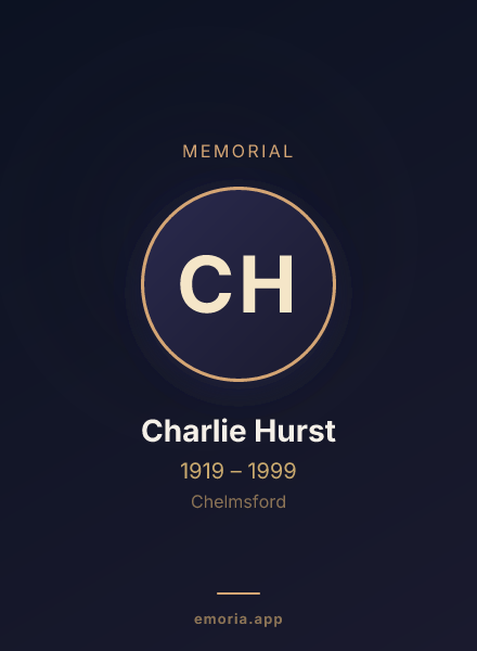 Memorial portrait of Charlie Hurst