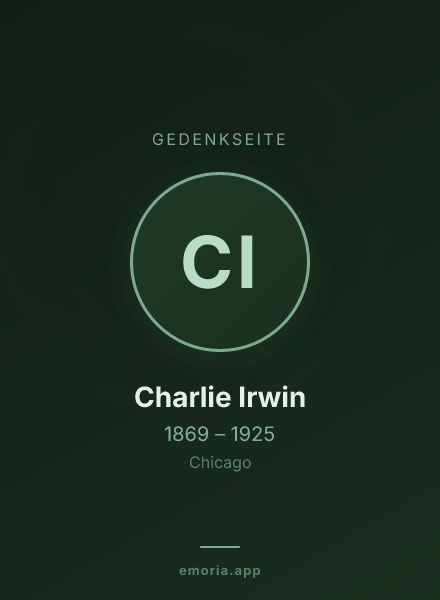 Gedenkportrait von Charlie Irwin