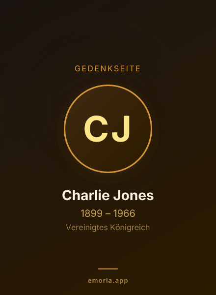 Gedenkportrait von Charlie Jones