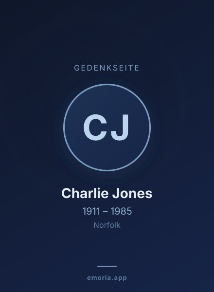 Gedenkportrait von Charlie Jones