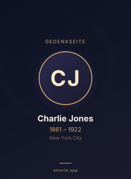 Gedenkportrait von Charlie Jones