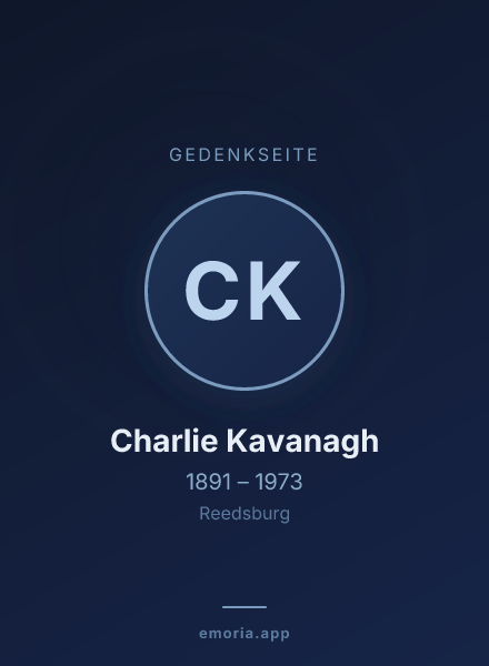 Gedenkportrait von Charlie Kavanagh