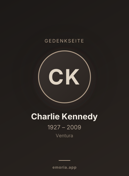 Gedenkportrait von Charlie Kennedy