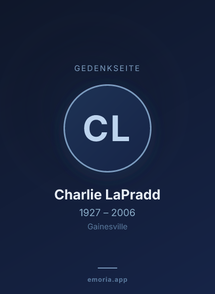 Gedenkportrait von Charlie LaPradd
