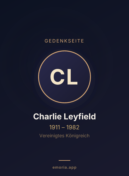 Gedenkportrait von Charlie Leyfield