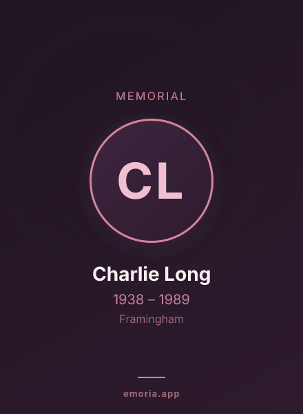 Memorial portrait of Charlie Long