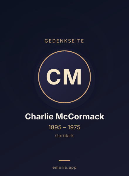 Gedenkportrait von Charlie McCormack