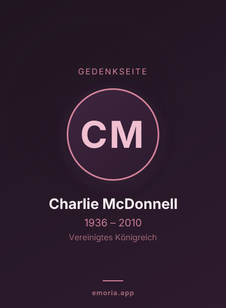 Gedenkportrait von Charlie McDonnell
