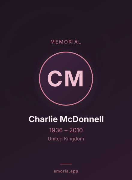 Memorial portrait of Charlie McDonnell