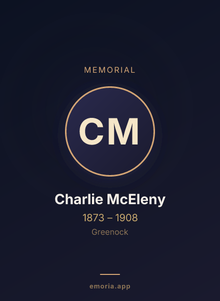 Memorial portrait of Charlie McEleny