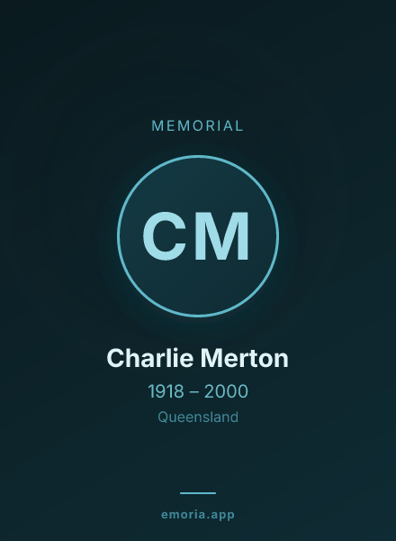 Memorial portrait of Charlie Merton