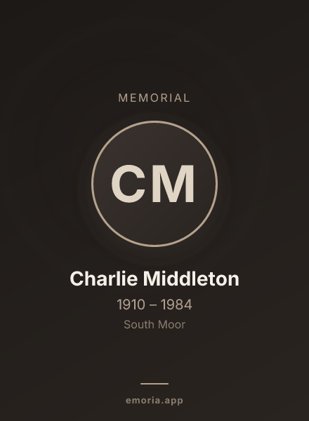 Memorial portrait of Charlie Middleton