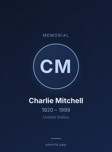 Memorial portrait of Charlie Mitchell