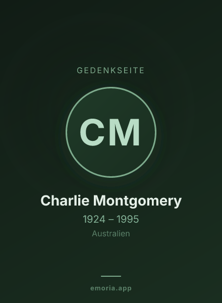 Gedenkportrait von Charlie Montgomery