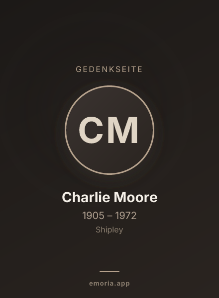 Gedenkportrait von Charlie Moore