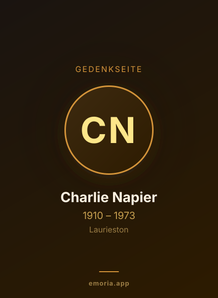 Gedenkportrait von Charlie Napier