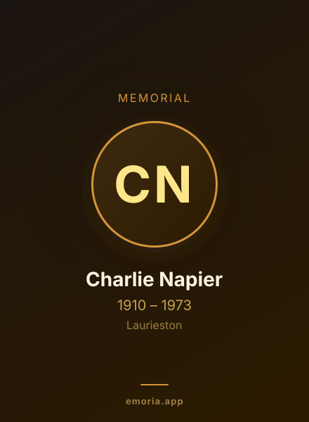 Memorial portrait of Charlie Napier