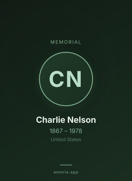 Memorial portrait of Charlie Nelson