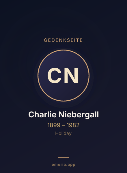 Gedenkportrait von Charlie Niebergall
