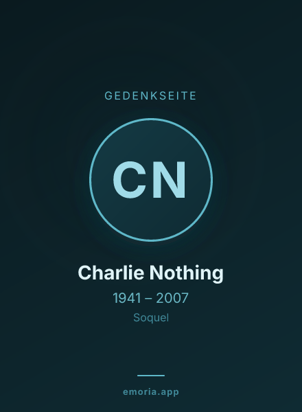 Gedenkportrait von Charlie Nothing