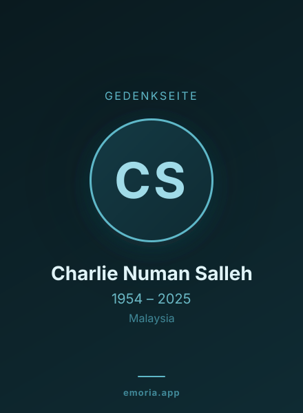 Gedenkportrait von Charlie Numan Salleh